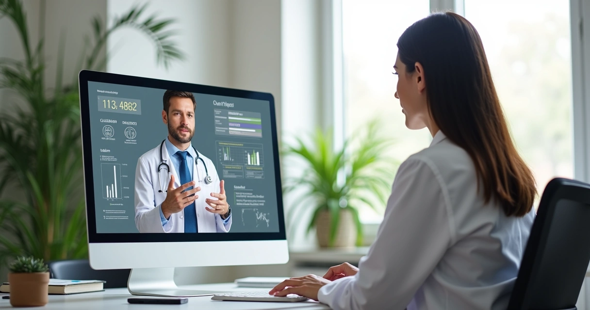 Médico em consulta online orientando paciente sobre uso seguro de canabidiol